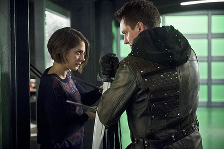 John Barrowman and Willa Holland in Arrow (2012)