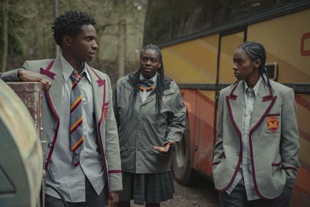 Dua Saleh, Kedar Williams-Stirling, and Chinenye Ezeudu in Sex Education: Episode 5 (2021)