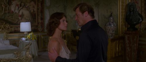 Roger Moore and Corinne Cléry in Moonraker (1979)