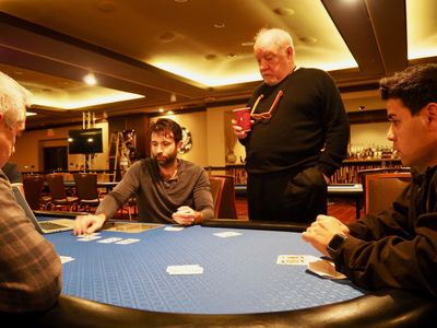 Stapes & Paul Schrader on set of The Card Counter