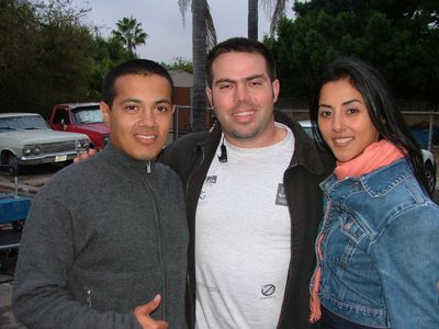 With Demetrius Navarro and Erlinda Orozco on the set of The Yardsale