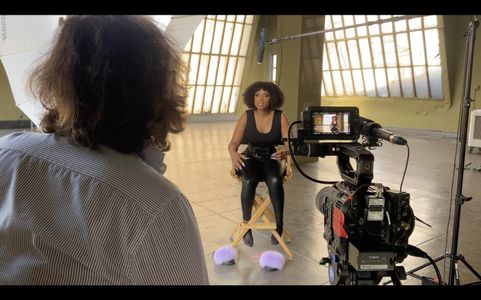 Carlo Alberto Orecchia interviewing Jennifer Hudson
