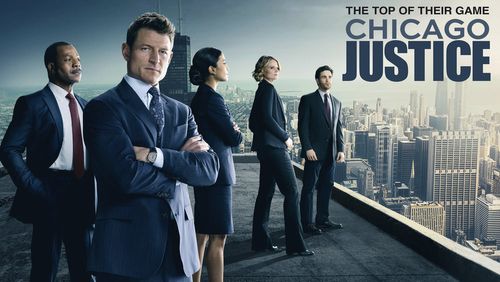 Carl Weathers, Joelle Carter, Philip Winchester, and Ryan-James Hatanaka in Chicago Justice (2017)