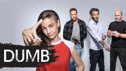 Danny Niv, Miki Leon, Lior Raz, and Bat-Chen Sabag in Dumb (2016)