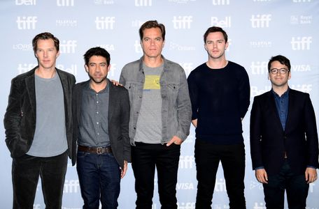 Alfonso Gomez-Rejon, Nicholas Hoult, Michael Shannon, Benedict Cumberbatch, and Michael Mitnick at an event for The Curr