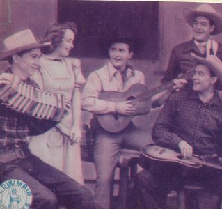 Johnny Bond, Scotty Harrel, Kay Harris, Charles Starrett, Jimmy Wakely, and Jimmy Wakely Trio in Robin Hood of the Range
