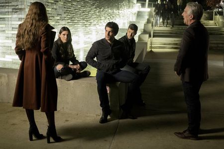 Brian Benben, Parker Young, Rob Heaps, and Marianne Rendón in Imposters (2017)