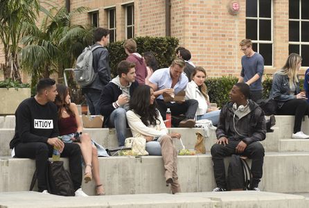 Greta Onieogou, Cody Christian, Danielle Campbell, Daniel Ezra, Emily Levine, and Michael Evans Behling in All American 