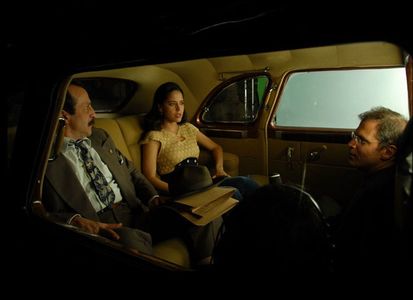 Roberto Sneider directing Ana Claudia Talancon and Daniel Gimenez Cacho on the set of 