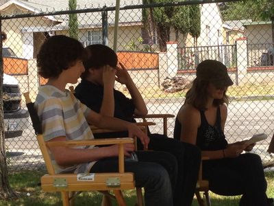 On set of 