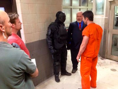 BTS of a deleted scene in the action movie 