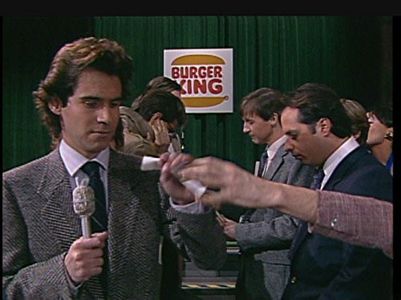 Jon Lovitz, A. Whitney Brown, and Dennis Miller in Saturday Night Live (1975)