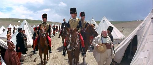 Trevor Howard, Ben Aris, Jill Bennett, Peter Bowles, Willoughby Goddard, and Corin Redgrave in The Charge of the Light B
