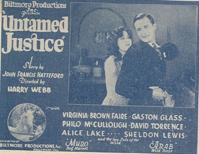 Virginia Brown Faire and Gaston Glass in Untamed Justice (1929)
