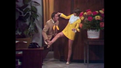 Judy Carne and Dick Martin in Rowan & Martin's Laugh-In (1967)