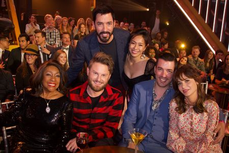 Zooey Deschanel, Eric McCandless, Drew Scott, Linda Phan, and Bobby Berk at an event for Dancing with the Stars (2005)