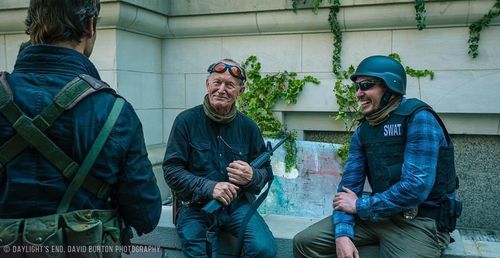 Lance Henriksen, Johnny Strong, and Chris Kerson in Daylight's End (2016)