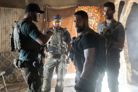 David Boreanaz, Neil Brown Jr., A.J. Buckley, and Raffi Barsoumian in SEAL Team: Phantom Pattern (2022)