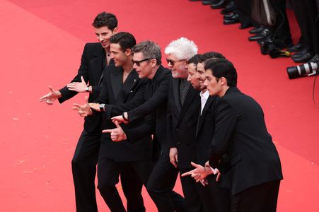 Ethan Hawke, Pedro Almodóvar, George Steane, Jason Fernández, José Condessa, Manuel Rios, and Anthony Vaccarello at an e