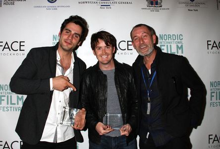 Ben Cura, Ryan Caraway and Heikko Deutschmann after the award ceremony held at the closing of the Nordic International F