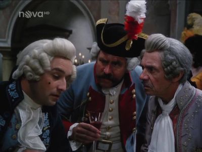 Josef Kemr, Petr Nározný, and Viktor Preiss in Give the Devil His Due (1985)