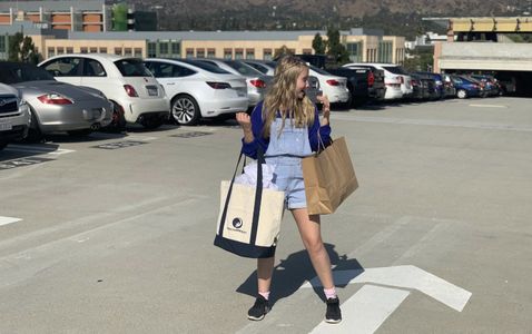 Maddie Evans at the Dreamworks Headquarters
