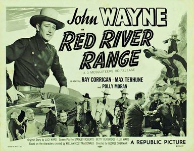 John Wayne, Earl Askam, Stanley Blystone, Ray Corrigan, Lorna Gray, William Royle, and Max Terhune in Red River Range (1
