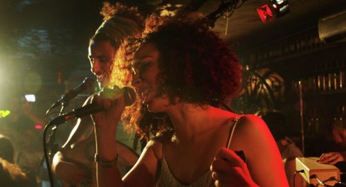 Baya Medhaffar and Montassar Ayari in As I Open My Eyes (2015)