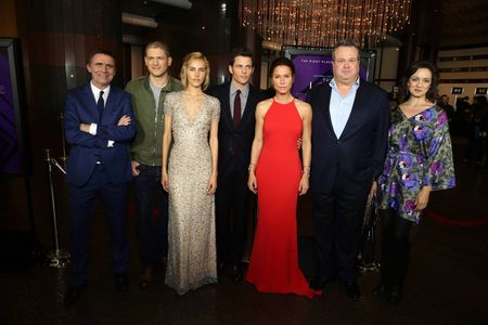 James Marsden, Wentworth Miller, Rhona Mitra, Kali Rocha, Eric Stonestreet, Erik Van Looy, and Isabel Lucas at an event 