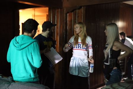 on the set of WTF!