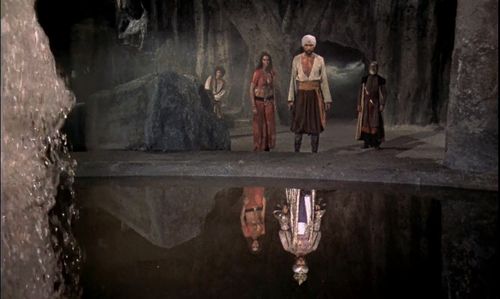 Kurt Christian, John Phillip Law, Caroline Munro, and Douglas Wilmer in The Golden Voyage of Sinbad (1973)