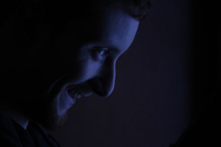 A menacing laugh on the set of David Spencer's 