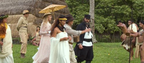 Mira Sorvino, John Savage, Ricky Sua'ava, John Huser, Michael Camp, and Teuira Shanti Napa in The Islands (2019)