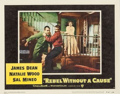 James Dean, Jim Backus, and Ann Doran in Rebel Without a Cause (1955)