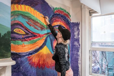 Painter at The Pink House