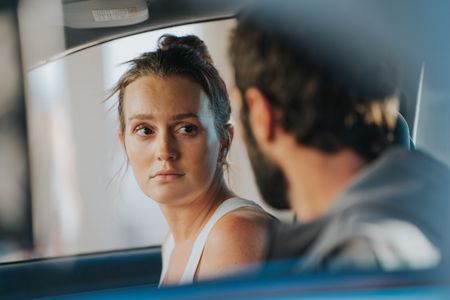 Leighton Meester and Ziad Bakri in The Weekend Away (2022)