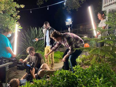 On set of 