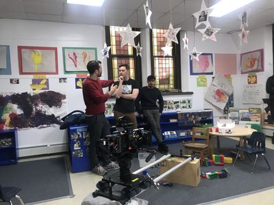 The set of CRASHING TOGETHER