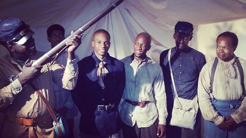 Khaliel Abdelrahim, Darren Lee Campbell, and Jack Taylor Jr. in Wild Nights with Emily (2018)