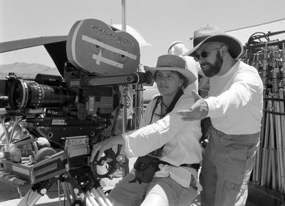 Director Bryan W. Simon and Director of Photography Denise Brassard on the set of ALONG FOR THE RIDE