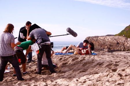 On set of 