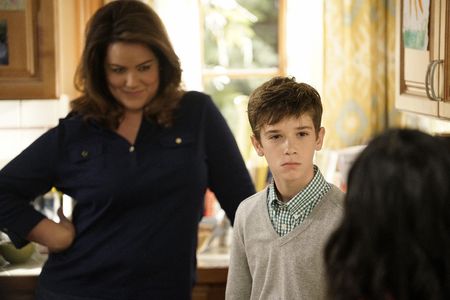 Katy Mixon and Daniel DiMaggio in American Housewife (2016)