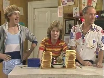 Roger McGough, Sandi Toksvig, and Tommy Boyd in No 73 (1982)