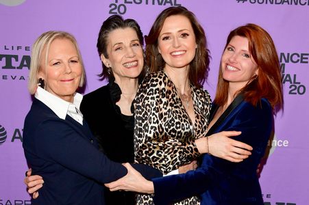 Harriet Walter, Sharon Horgan, Phyllida Lloyd, and Clare Dunne at an event for Herself (2020)