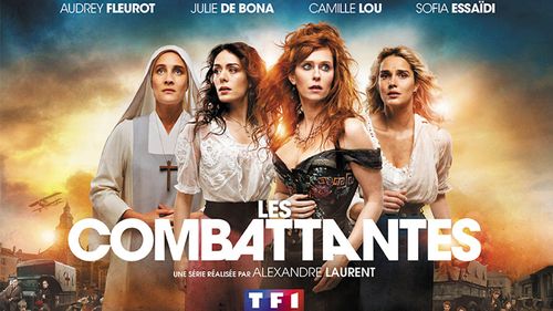 Audrey Fleurot, Sofia Essaïdi, Julie De Bona, and Camille Lou in Women at War (2022)