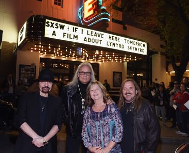 Gary Rossington, Judy Van Zant Jenness, Rickey Medlocke, and Johnny Van Zant at an event for If I Leave Here Tomorrow: A