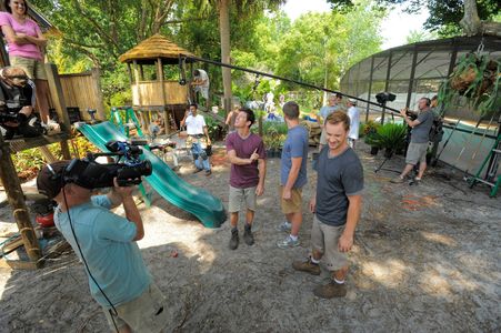 R. Brandon Johnson on set of HGTV's, 