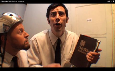 Still of Ryan T. Husk and Darth Schuhe in The Building of Good and Evil.