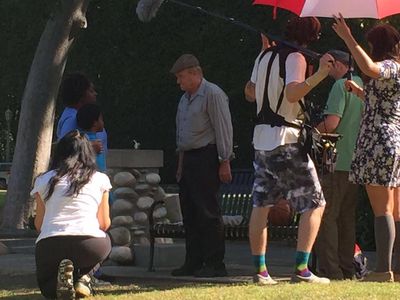 On the set of 