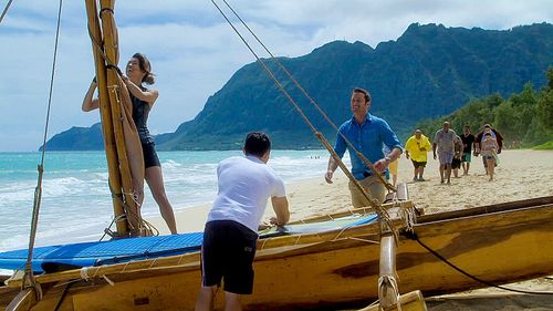 Daniel Dae Kim, Jorge Garcia, Grace Park, Alex O'Loughlin, Taylor Wily, and Teilor Grubbs in Hawaii Five-0 (2010)